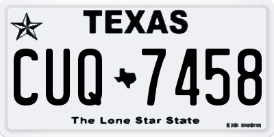 TX license plate CUQ7458