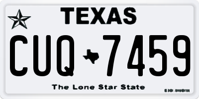 TX license plate CUQ7459