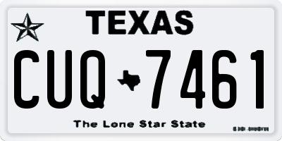 TX license plate CUQ7461