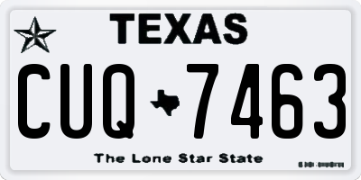 TX license plate CUQ7463
