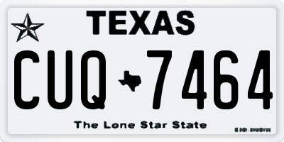 TX license plate CUQ7464