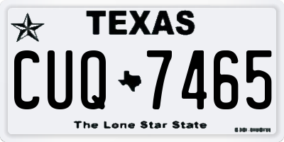 TX license plate CUQ7465
