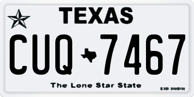 TX license plate CUQ7467