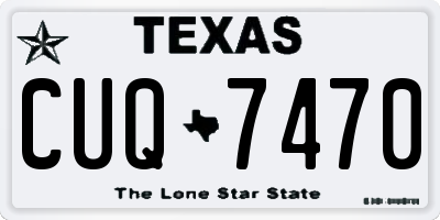TX license plate CUQ7470