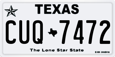 TX license plate CUQ7472