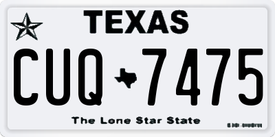 TX license plate CUQ7475