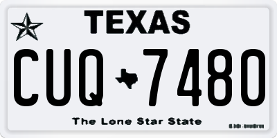 TX license plate CUQ7480