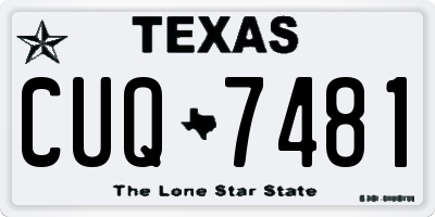 TX license plate CUQ7481