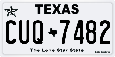 TX license plate CUQ7482