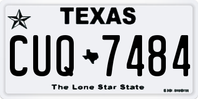 TX license plate CUQ7484