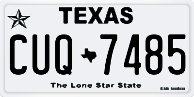 TX license plate CUQ7485