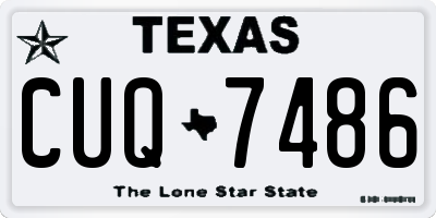 TX license plate CUQ7486