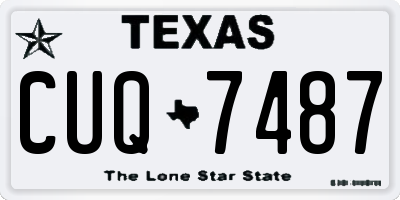 TX license plate CUQ7487
