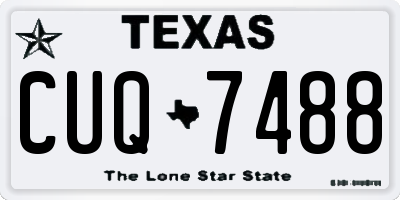 TX license plate CUQ7488