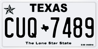 TX license plate CUQ7489