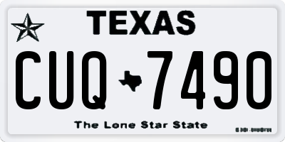 TX license plate CUQ7490