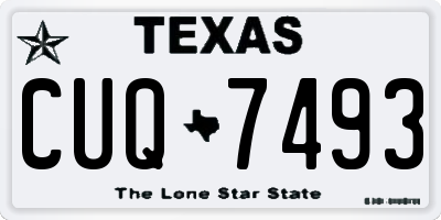 TX license plate CUQ7493