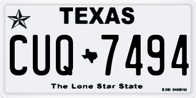 TX license plate CUQ7494