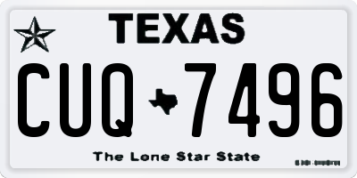 TX license plate CUQ7496