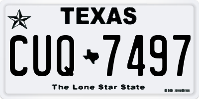 TX license plate CUQ7497