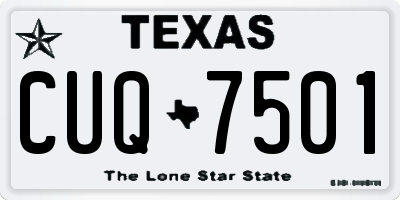 TX license plate CUQ7501