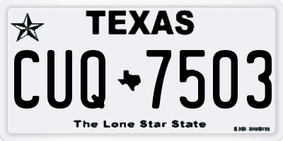 TX license plate CUQ7503