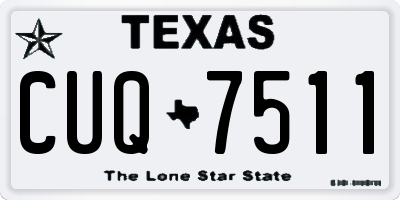TX license plate CUQ7511