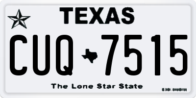 TX license plate CUQ7515