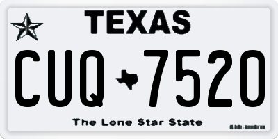 TX license plate CUQ7520