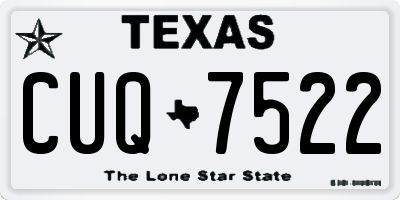 TX license plate CUQ7522