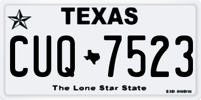 TX license plate CUQ7523