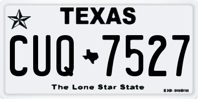 TX license plate CUQ7527