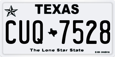TX license plate CUQ7528