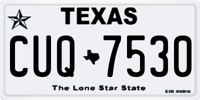 TX license plate CUQ7530