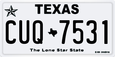 TX license plate CUQ7531