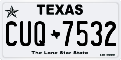 TX license plate CUQ7532