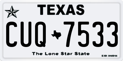TX license plate CUQ7533