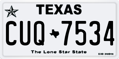 TX license plate CUQ7534