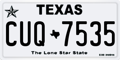 TX license plate CUQ7535