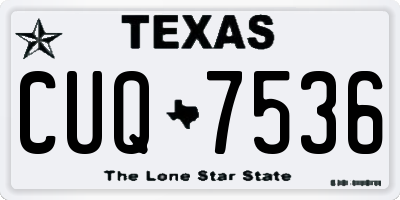 TX license plate CUQ7536