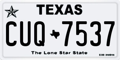 TX license plate CUQ7537