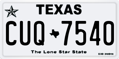 TX license plate CUQ7540