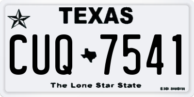 TX license plate CUQ7541