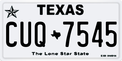 TX license plate CUQ7545