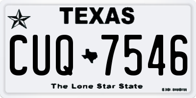 TX license plate CUQ7546