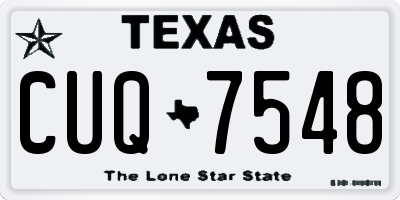 TX license plate CUQ7548