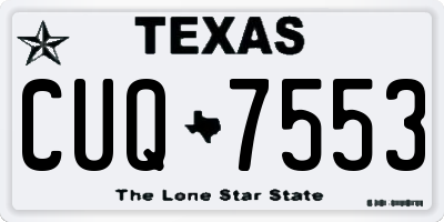 TX license plate CUQ7553