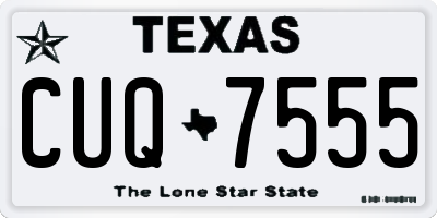 TX license plate CUQ7555
