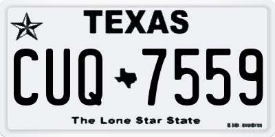 TX license plate CUQ7559