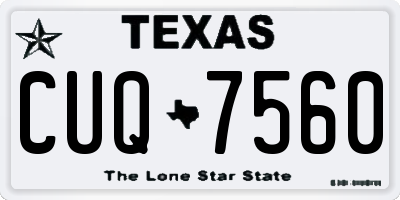 TX license plate CUQ7560